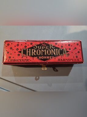 Vintage M. Hohner Super Chromonica No. 260½ Chromatic Harmonica w/ Original Case